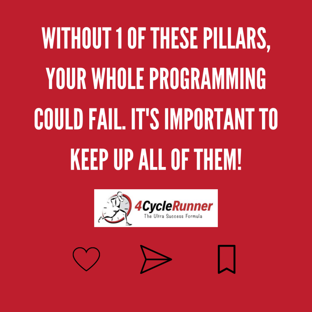 without 1 of these pillars, your whole programming could fail. It's important to keep up all of them.