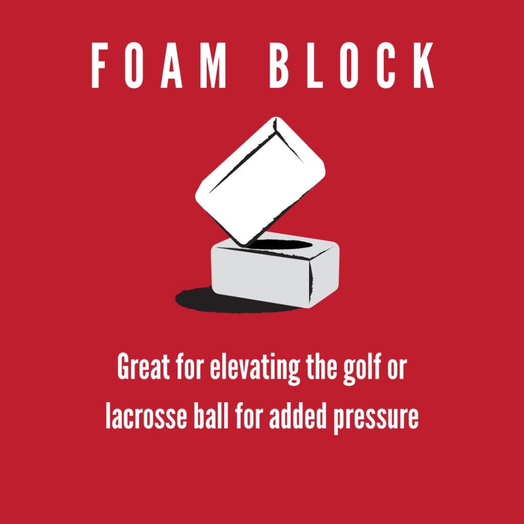 an outline of a foam block